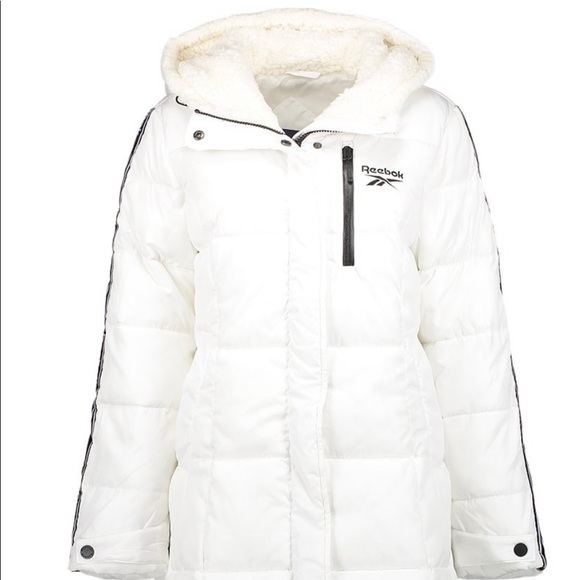 Reebok White Puffer Coat - Picture 1 of 4